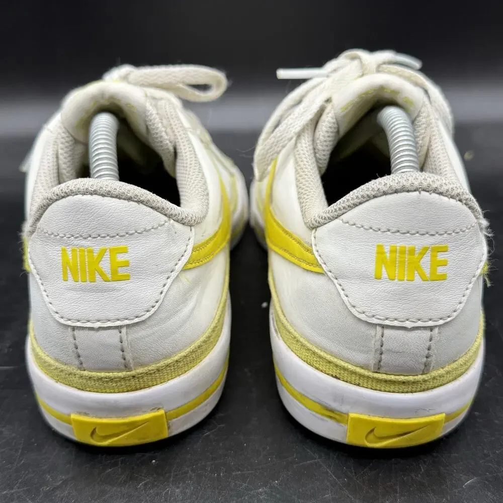 Nike Court Legacy Low Yellow White Youth Size 5.5Y DA5380-119